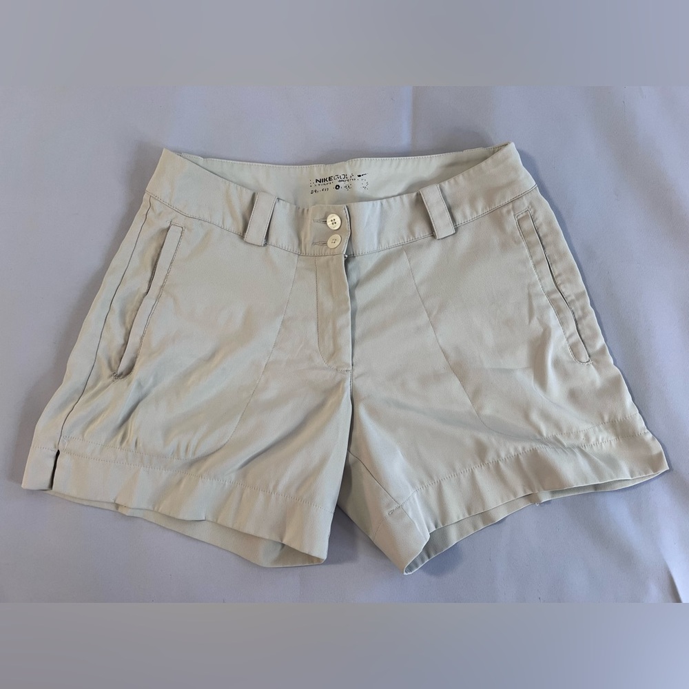 Nike Golf Women's Dri-Fit 5" Shorts Size 4 Ivory With Pockets